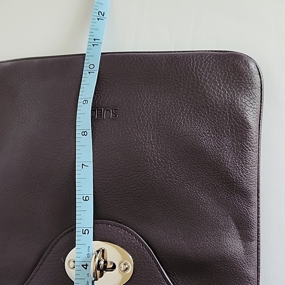 Suede Brand Turn Lock Crossbody Bag - Picture 10 of 15